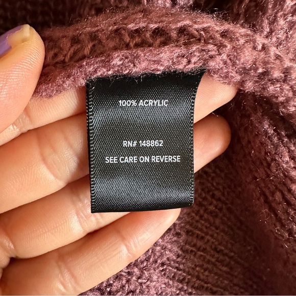 TORRID SWEATER WOMENS OVERSIZE 4 BURGUNDY COWL NECK TUNIC DOLMAN SLEEVE PULLOVER - Picture 5 of 8